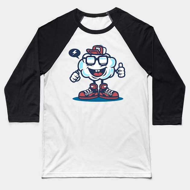 Mostly cloudy weather Baseball T-Shirt by Superfunky